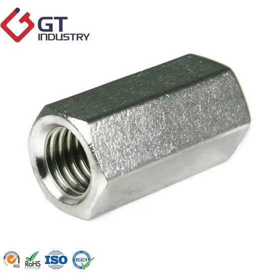 Heavy Duty DIN 6334 Stainless Steel A2 A4 Long Hex Coupling Nut